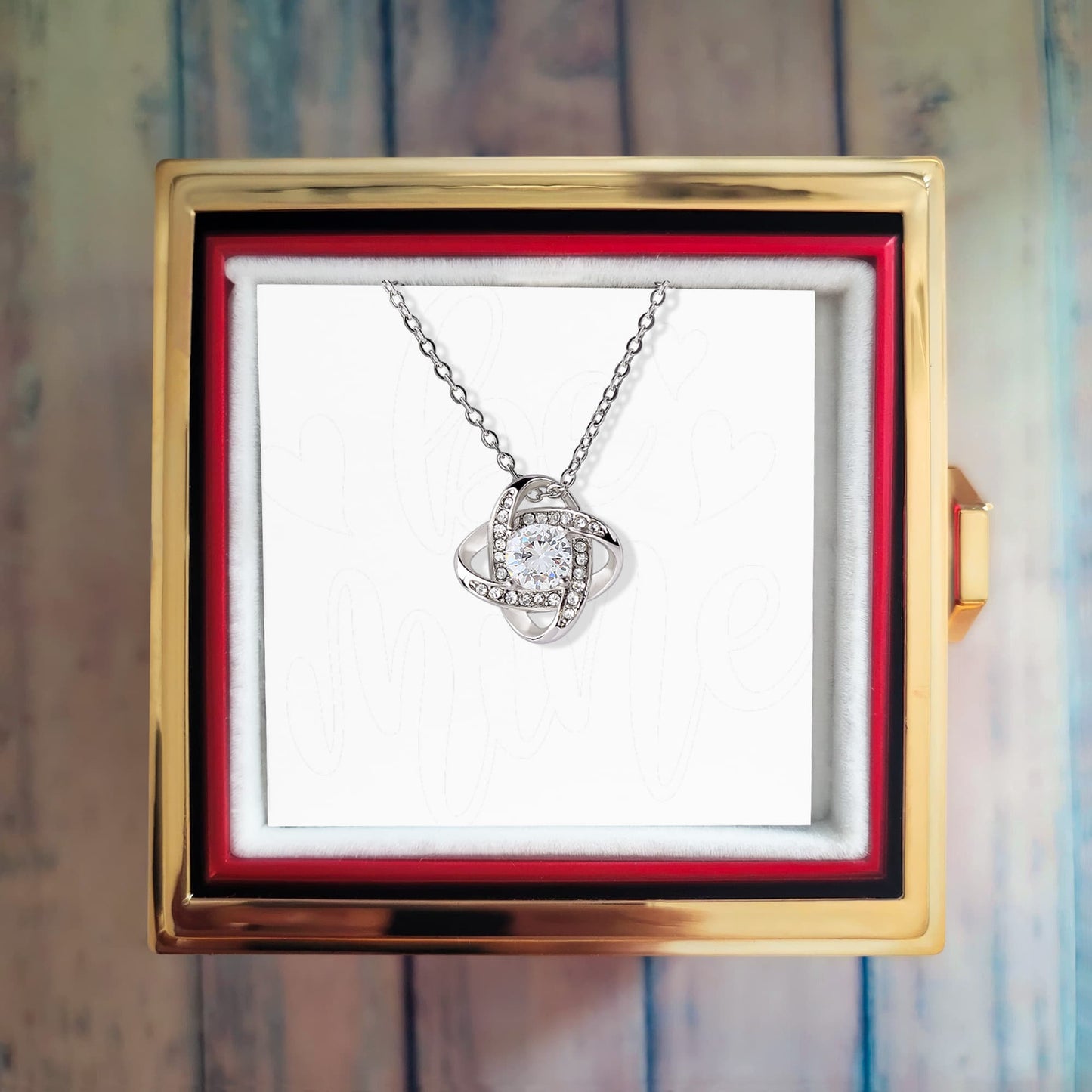New ShineOn Rotating Rose box with Love Knot